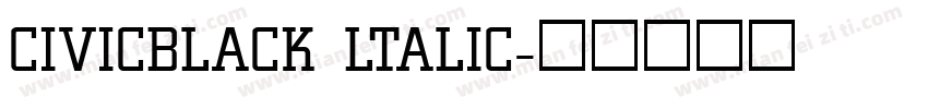 CIVICBLACK LTALIC字体转换